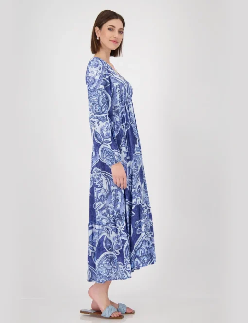 Monari midi jurken 409752 Blauw Hot
