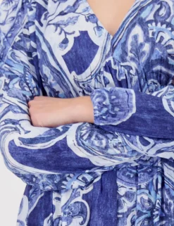 Monari midi jurken 409752 Blauw Hot