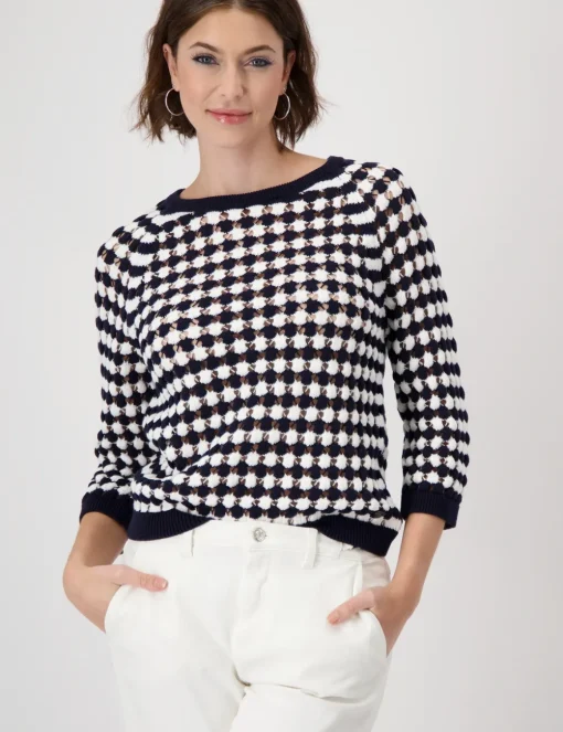 Monari trui 409227 Donker Blauw Outlet
