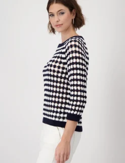 Monari trui 409227 Donker Blauw Outlet