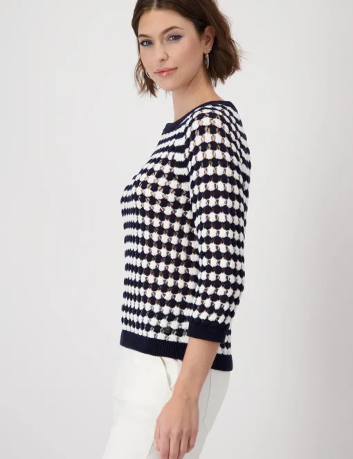 Monari trui 409227 Donker Blauw Outlet