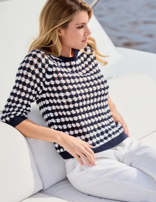 Monari trui 409227 Donker Blauw Outlet