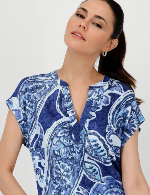 Monari t-shirts 409756 Blauw Best