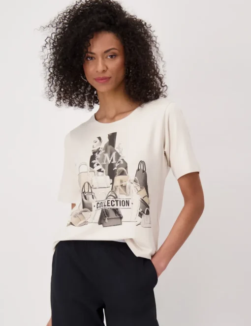 Monari t-shirts 409667 Beige Best