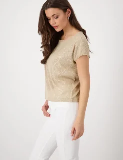 Monari t-shirts 409685 Licht Bruin Sale