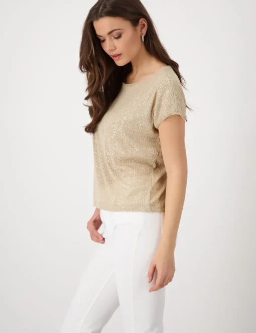 Monari t-shirts 409685 Licht Bruin Sale