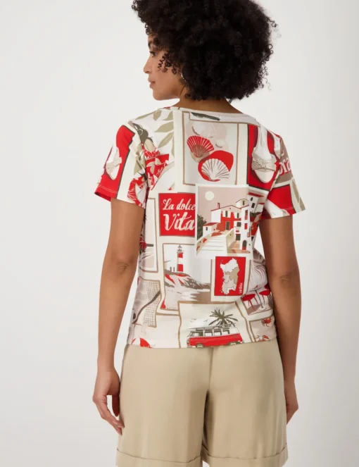 Monari t-shirts 409742 Rood Fashion
