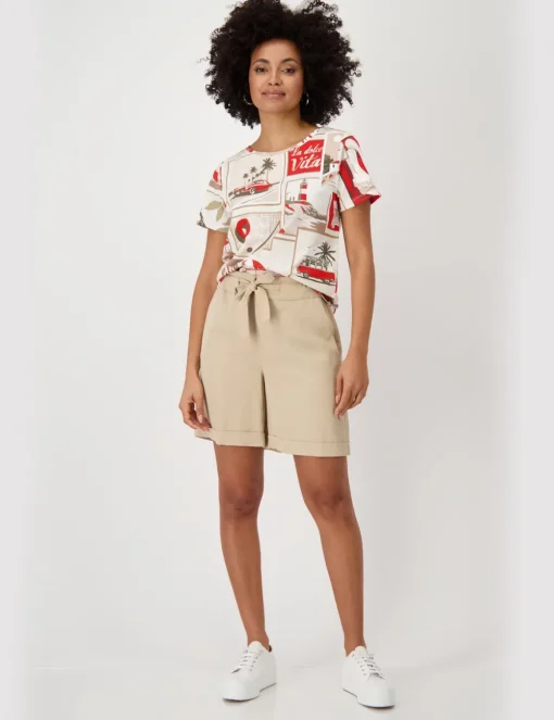 Monari t-shirts 409742 Rood Fashion