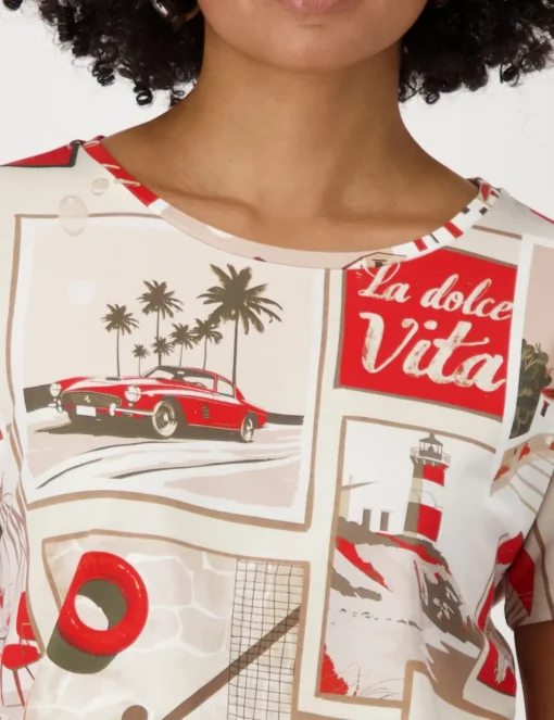 Monari t-shirts 409742 Rood Fashion