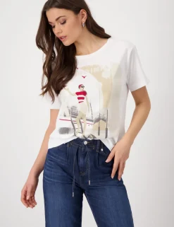 Monari t-shirts 409727 Beige Outlet
