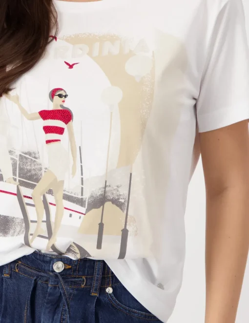 Monari t-shirts 409727 Beige Outlet