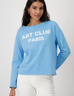 Monari t-shirts 409150 Blauw Fashion