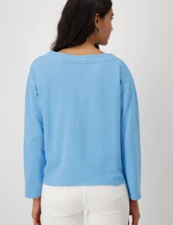 Monari t-shirts 409150 Blauw Fashion