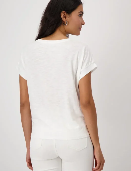 Monari t-shirts 409149 Offwhite Outlet