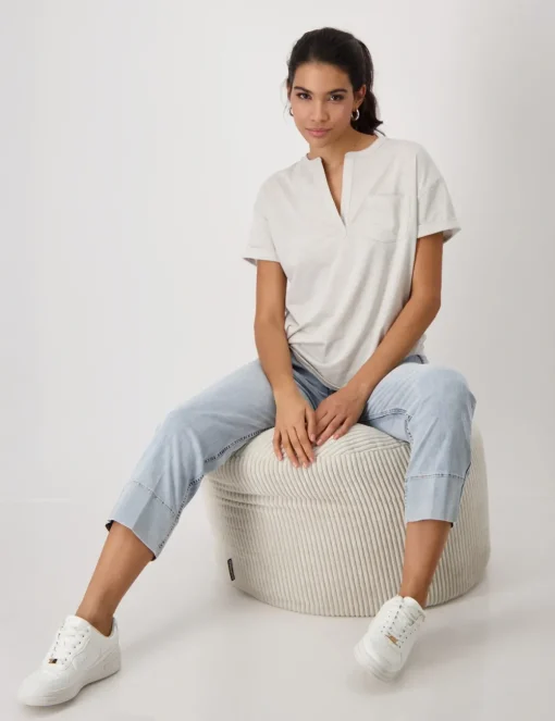 Monari t-shirts 409365 Zwart / Wit Hot