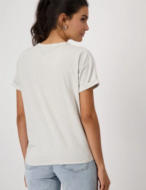 Monari t-shirts 409365 Zwart / Wit Hot