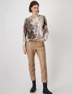 Monari t-shirts 409421 Beige Fashion
