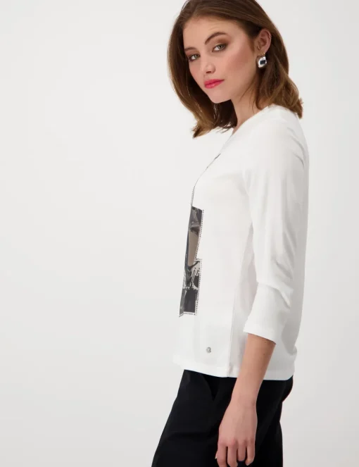 Monari t-shirts 808151 Offwhite Fashion