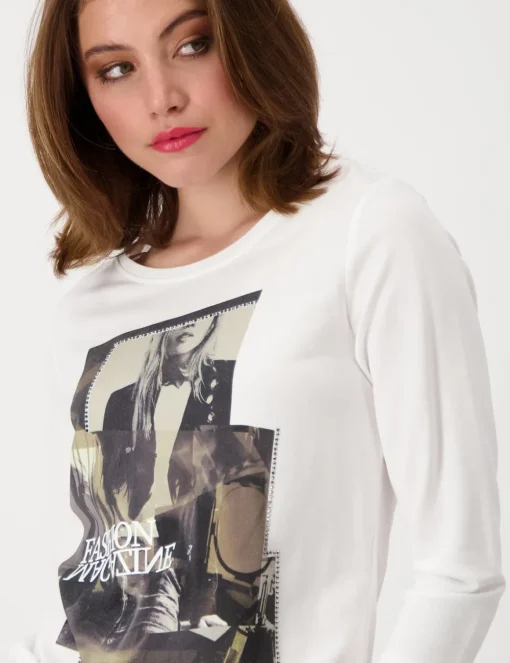 Monari t-shirts 808151 Offwhite Fashion