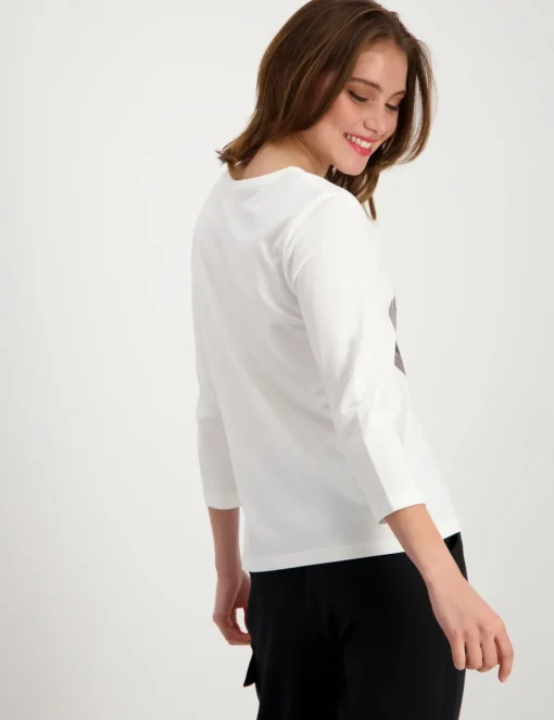 Monari t-shirts 808151 Offwhite Fashion