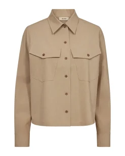 Mos Mosh blouse 169790 Khaky beige Fashion