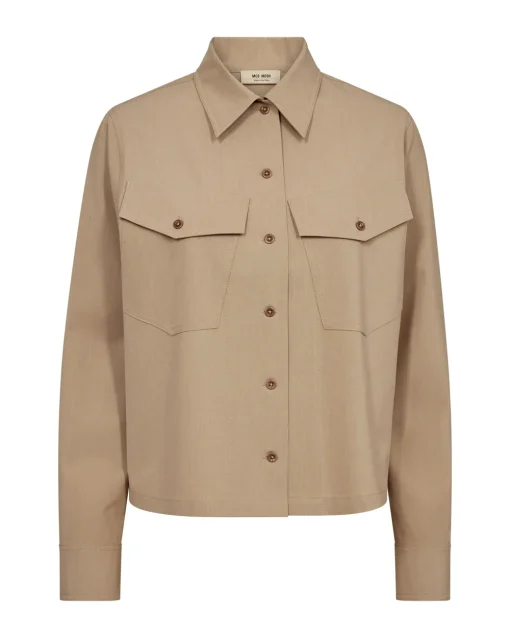 Mos Mosh blouse 169790 Khaky beige Fashion