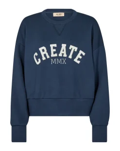 Mos Mosh sweater 168550 Donker Blauw Sale