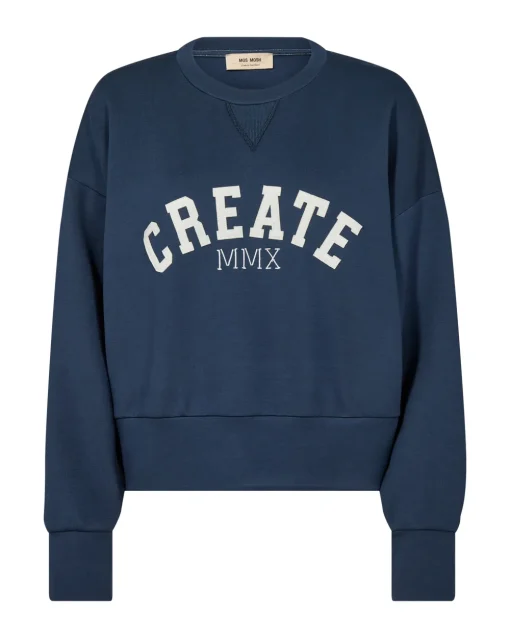 Mos Mosh sweater 168550 Donker Blauw Sale