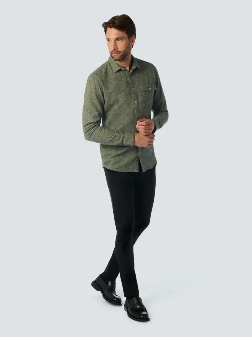 No Excess casual overhemd 25450935 Grijs Melange Best