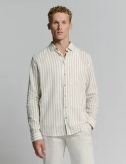 No Excess casual overhemd 27470224SN Wit/Beige Clearance