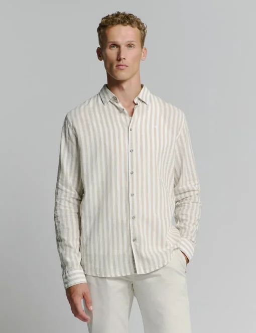 No Excess casual overhemd 27470224SN Wit/Beige Clearance