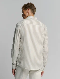 No Excess casual overhemd 27470224SN Wit/Beige Clearance