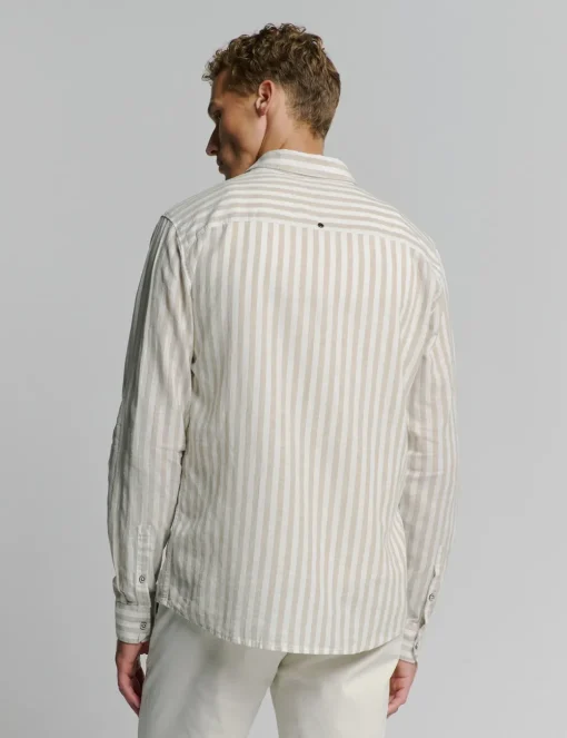 No Excess casual overhemd 27470224SN Wit/Beige Clearance