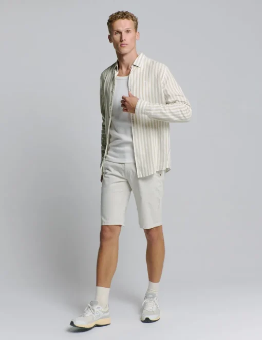No Excess casual overhemd 27470224SN Wit/Beige Clearance