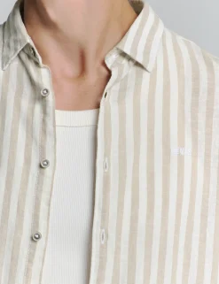 No Excess casual overhemd 27470224SN Wit/Beige Clearance