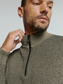 No Excess gebreid vest 25230904 Licht Bruin Online