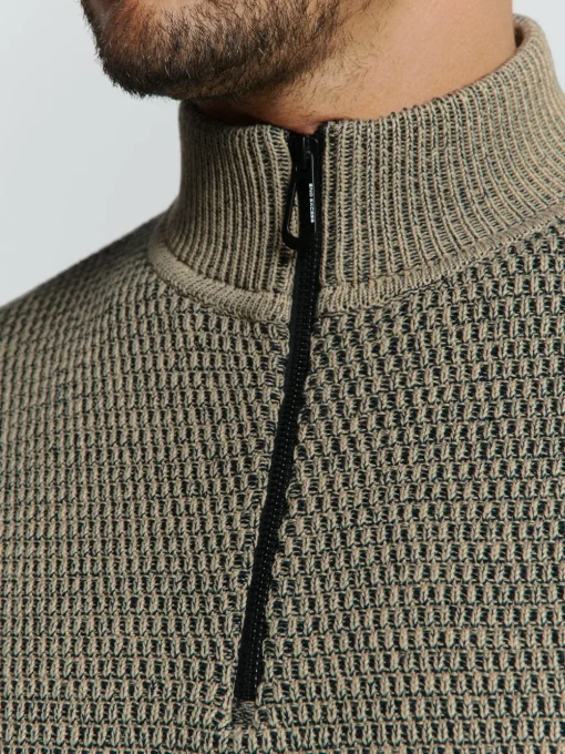 No Excess gebreid vest 25230904 Licht Bruin Online