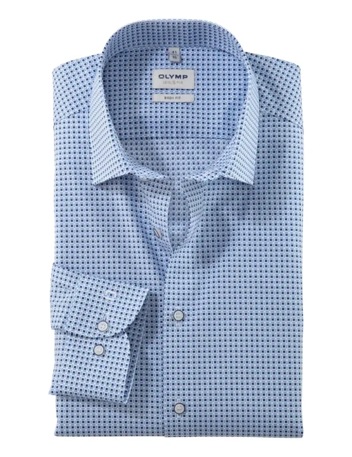 OLYMP business overhemd 215774 Blauw Sale