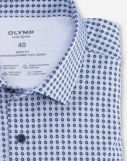 OLYMP business overhemd Body fit 207144 Blauw Hot