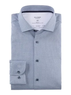 OLYMP business overhemd Body fit 209644 Blauw Clearance