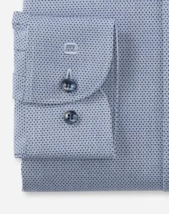 OLYMP business overhemd Body fit 209644 Blauw Clearance