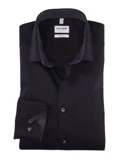 OLYMP business overhemd Body fit 215244 Zwart Discount
