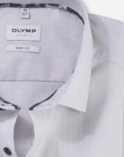 OLYMP business overhemd Body fit 206334 Taupe Sale