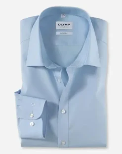 OLYMP business overhemd Body fit 609064 Blauw Online