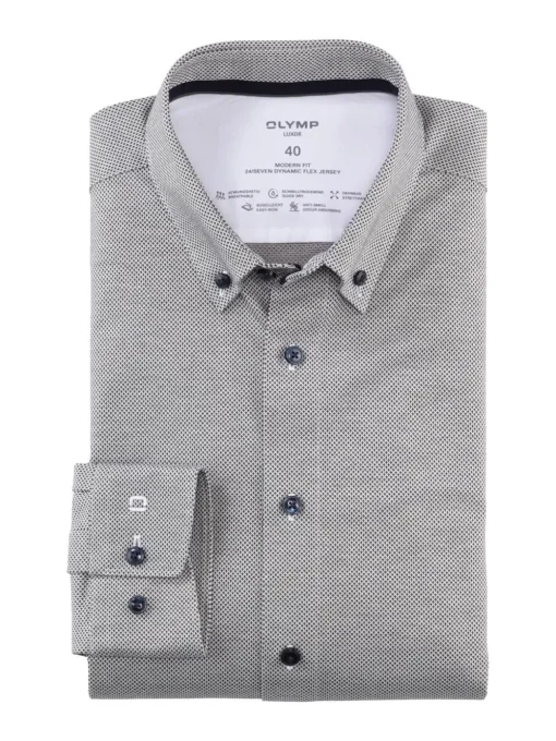 OLYMP business overhemd Modern Fit 120644 Olijf groen New