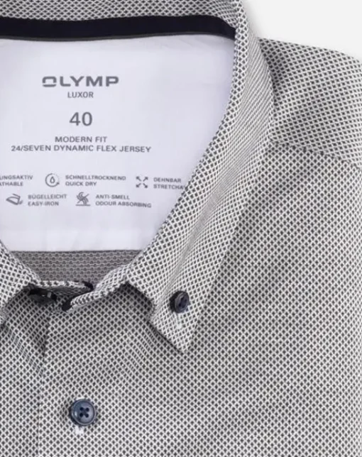 OLYMP business overhemd Modern Fit 120644 Olijf groen New
