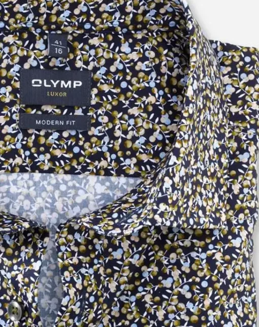 OLYMP business overhemd Modern Fit 131224 Olijf groen Online