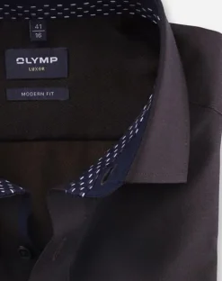 OLYMP business overhemd Modern Fit 126244 Bruin Clearance
