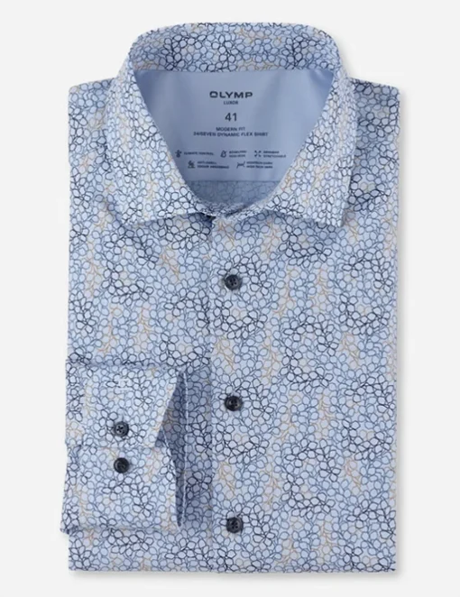 OLYMP business overhemd Modern Fit 126364 Blauw Sale