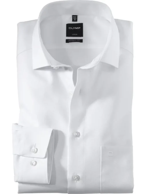 OLYMP business overhemd Modern Fit 074564 Wit Outlet